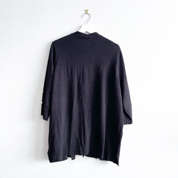 R Essentials Reitmans Women's Knitted Open Front Cardigan Black Size 3X Plus NWT - Picture 2 of 9